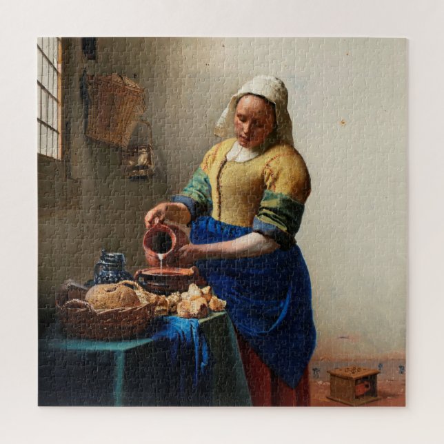 Milkmaid Kitchen Maid by Johannes Vermeer Jigsaw Puzzle (Vertical)
