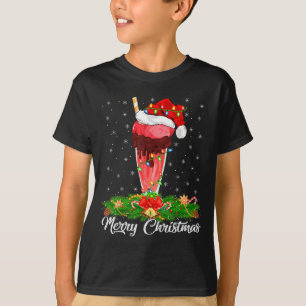 Milkshake Lover Matching Santa Hat Milkshake Chris T-Shirt