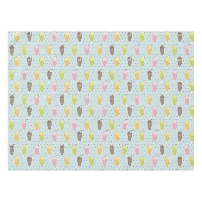 Milkshake Pattern Tablecloth (Front (Horizontal))