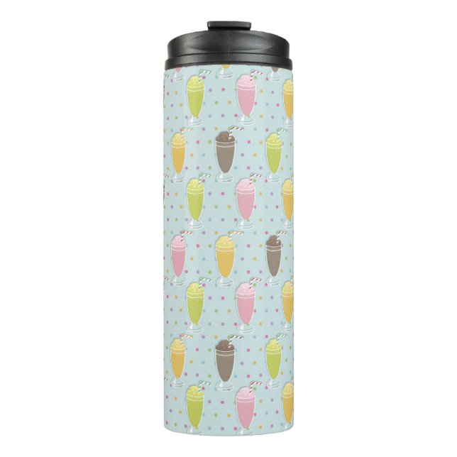 Milkshake Pattern Thermal Tumbler (Front)