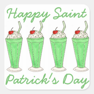 Milkshake vert Joyeux Stickers de la Saint Patrick