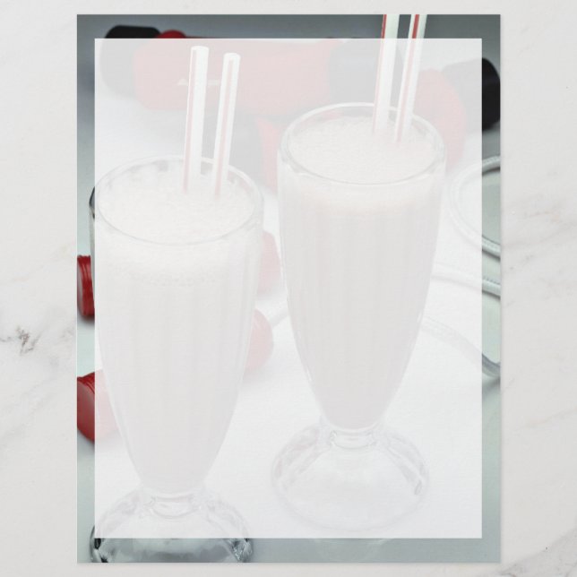 Milkshakes in glass tumblers (Front)