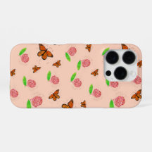 Milkweed and Monarch Butterfies Phone Case