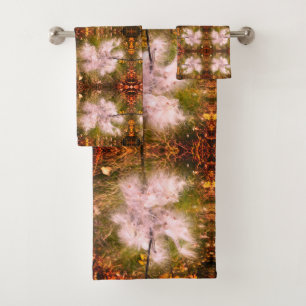 Milkweed   Butterfly   Sangria   Mirror Bath Towel Set