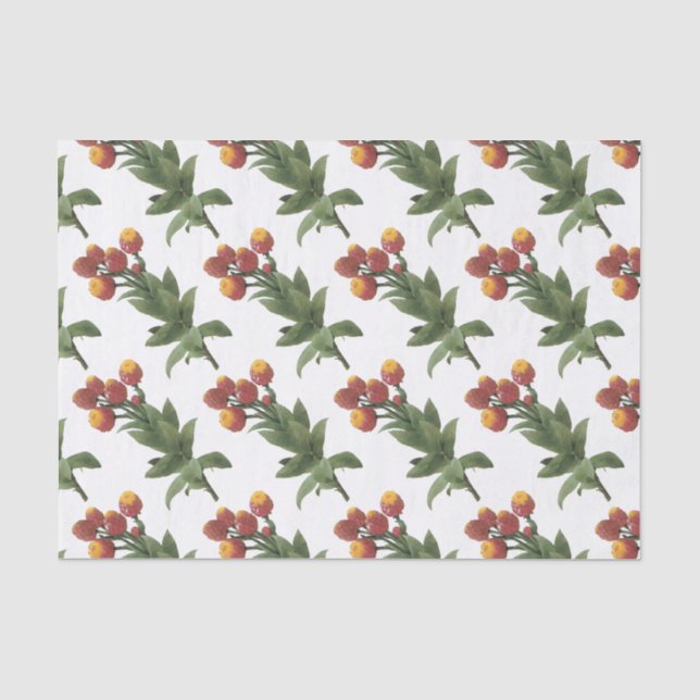 Milkweed Flower Pattern Tissue Paper (Front)