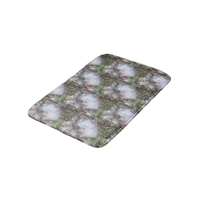 Milkweed Seeds and Silk | Half Drop Bath Mat (Angled)