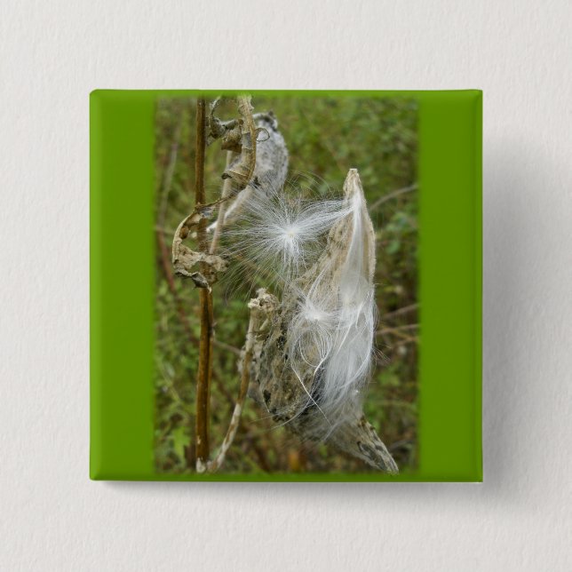 Milkweed Seeds Coordinating Items 2 Inch Square Button (Front)