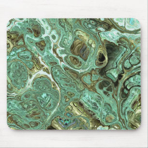 Milky Teal Marble Swirl Mouse Pad