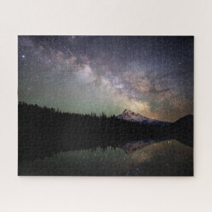 Milky Way and Mount Hood Reflecting in Lost Lake Jigsaw Puzzle