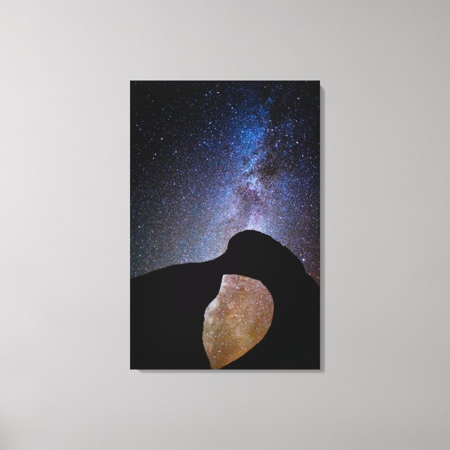 Milky way at night, California Canvas Print (Front)