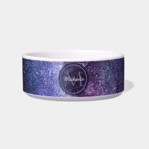 Milky way bright colors personalizable monogram bowl