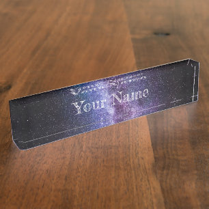 Milky way bright colours nameplate