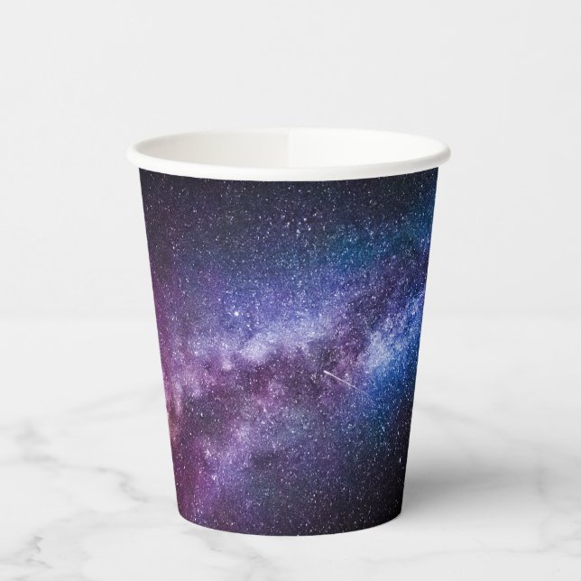Milky way bright colours paper cups (Left)