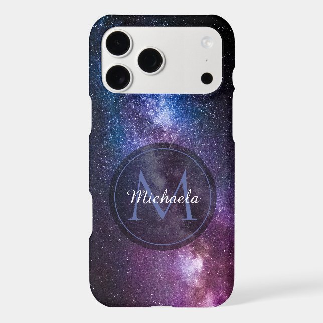 Milky way bright colours personalizable monogram (Back)
