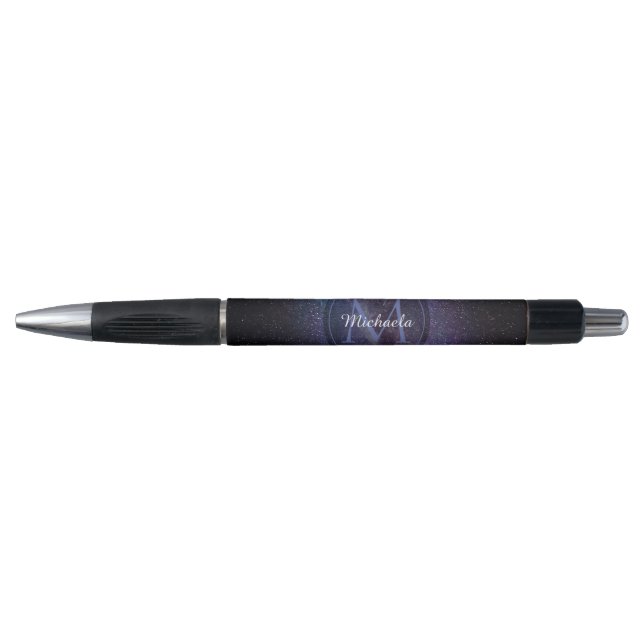 Milky way bright colours personalizable monogram pen (Front)