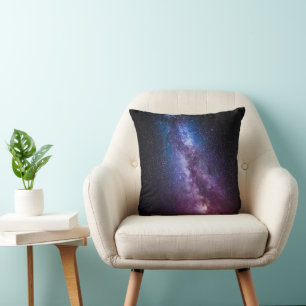 Milky way bright colours throw pillow