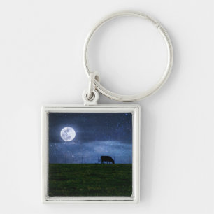 Milky Way Cattle Moonlight Keychain