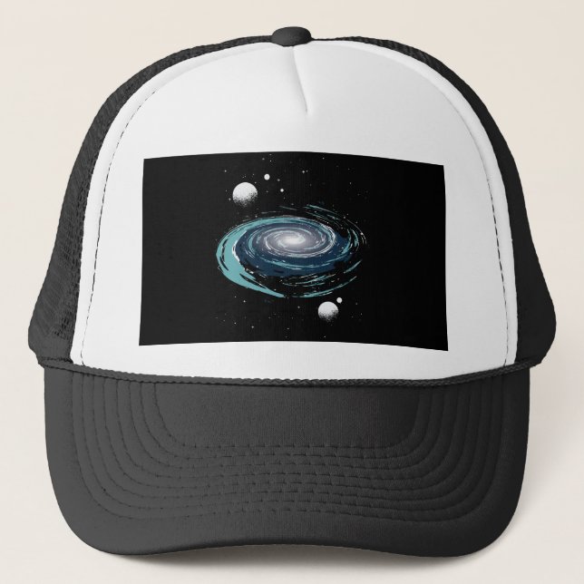 Milky Way Galaxy Art Trucker Hat (Front)