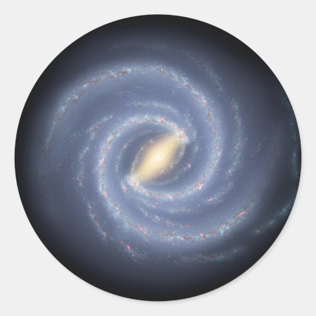 Milky Way Galaxy Classic Round Sticker (Front)