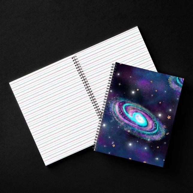 Milky Way Galaxy | Cosmic Blue Purple Pink Glow Notebook (Creator Uploaded)