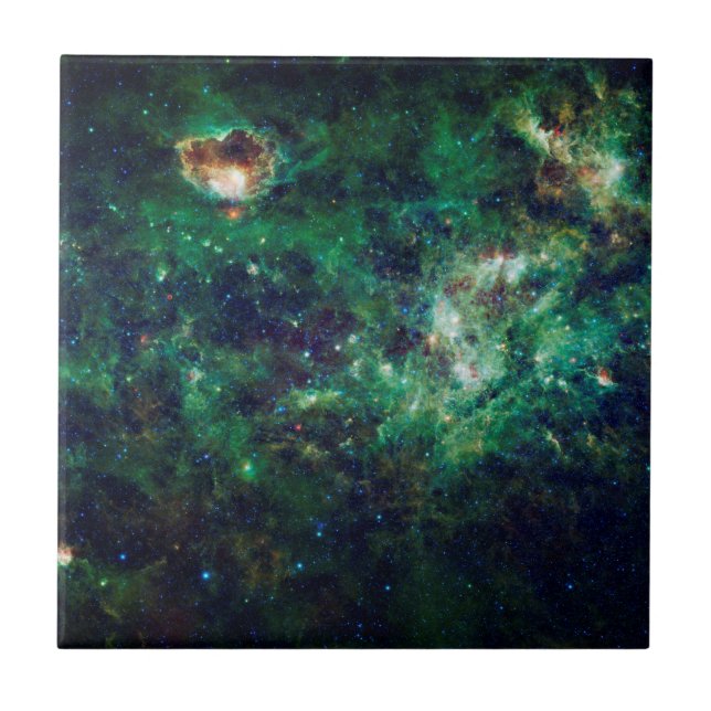 Milky Way galaxy Cosmic Space Tile (Front)
