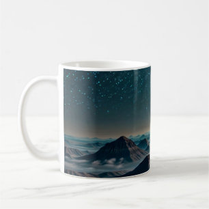 Milky Way Galaxy Over Desert Mountains Coffee Mug