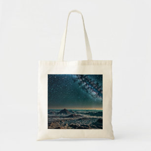 Milky Way Galaxy Over Desert Mountains Tote Bag