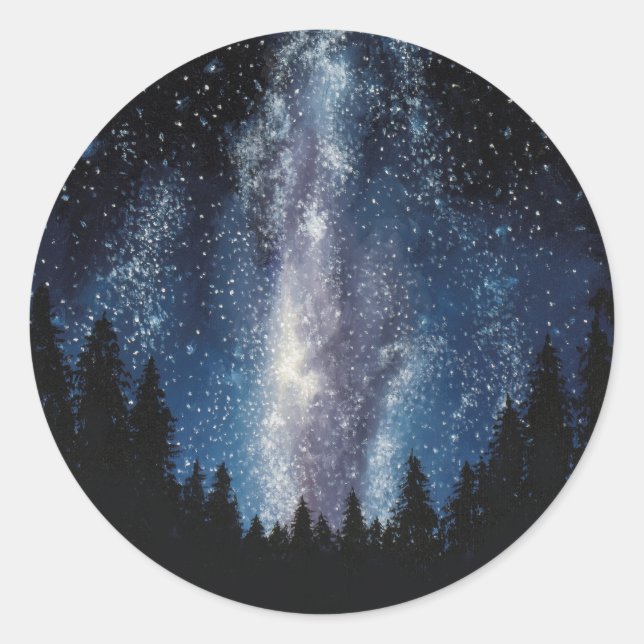 Milky Way Galaxy Painting Sticker (Front)