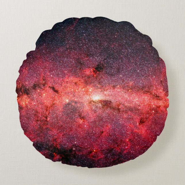 Milky Way Galaxy Round Pillow (Front)