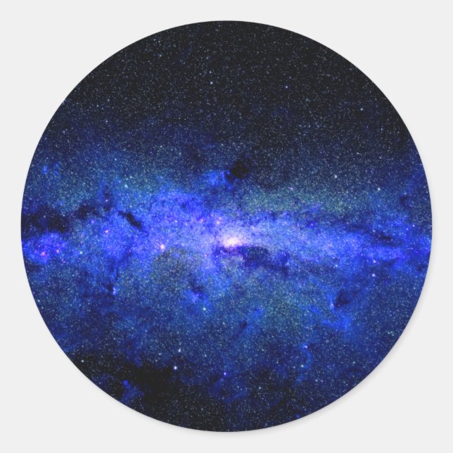 Milky Way Galaxy Space Photo Classic Round Sticker (Front)
