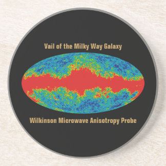 Milky Way Galaxy Veil Over WMAP Universe   Coaster