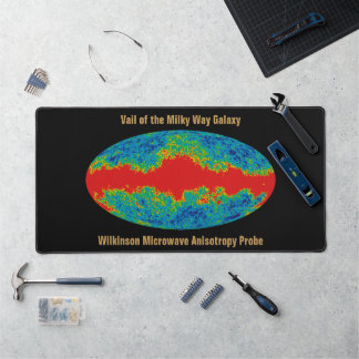 Milky Way Galaxy Veil Over WMAP Universe Desk Mat