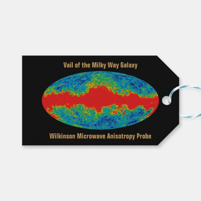 Milky Way Galaxy Veil Over WMAP Universe   Gift Tags (Front (Horizontal))