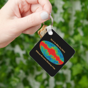 Milky Way Galaxy Veil Over WMAP Universe   Keychain