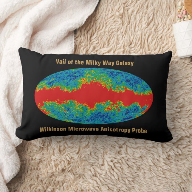 Milky Way Galaxy Veil Over WMAP Universe   Lumbar Pillow (Blanket)