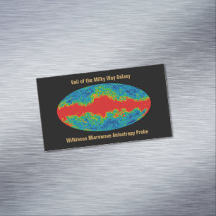 Milky Way Galaxy Veil Over WMAP Universe   Magnetic Business Card