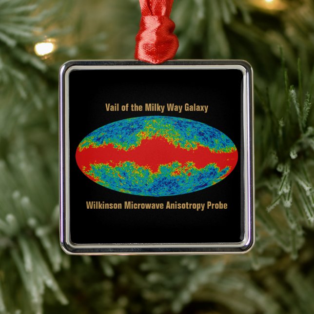 Milky Way Galaxy Veil Over WMAP Universe   Metal Ornament (Tree)
