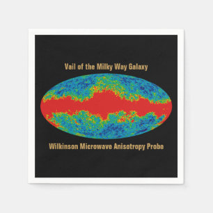 Milky Way Galaxy Veil Over WMAP Universe Napkin