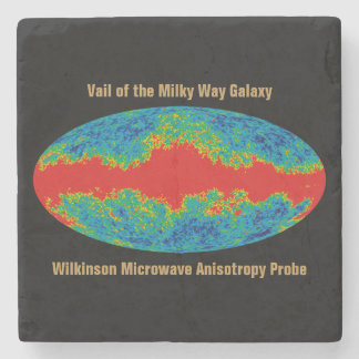 Milky Way Galaxy Veil Over WMAP Universe Stone Coaster