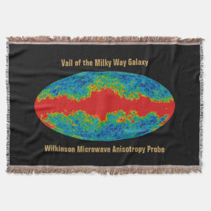 Milky Way Galaxy Veil Over WMAP Universe   Throw Blanket
