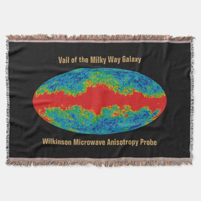 Milky Way Galaxy Veil Over WMAP Universe   Throw Blanket (Front)