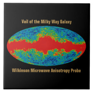 Milky Way Galaxy Veil Over WMAP Universe Tile