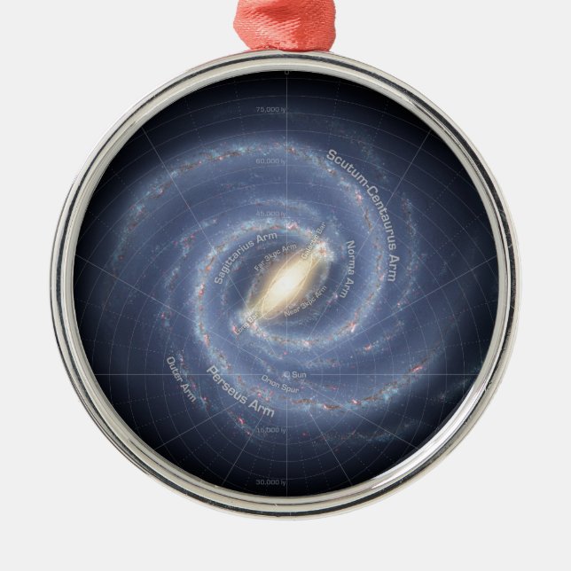 Milky Way Metal Ornament (Front)