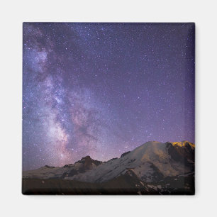 Milky Way & Mt. Rainier Washington State Magnet