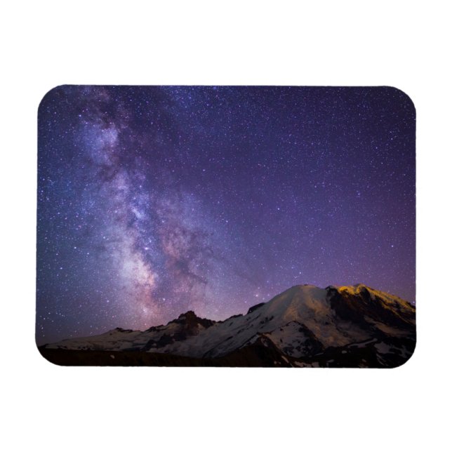 Milky Way & Mt. Rainier | Washington State Magnet (Horizontal)