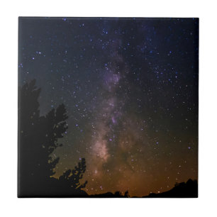 Milky Way night sky, California Tile