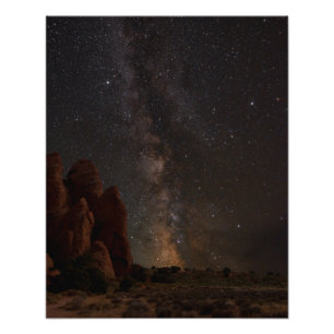 Milky Way over The Fins at Arches National Park Photo Print