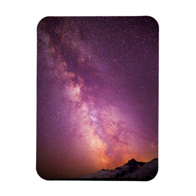 Milky Way | Over the Shoulder of Mt. Rainier Magnet (Vertical)