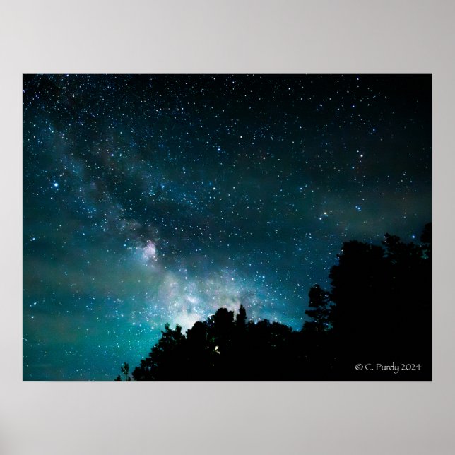 Milky Way rising over Hammond Bay Poster (Front)