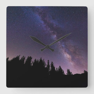 Milky Way Rose Valley, California Square Wall Clock